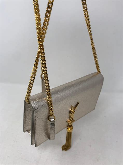 silver and gold ysl bag|ysl shoulder bag black.